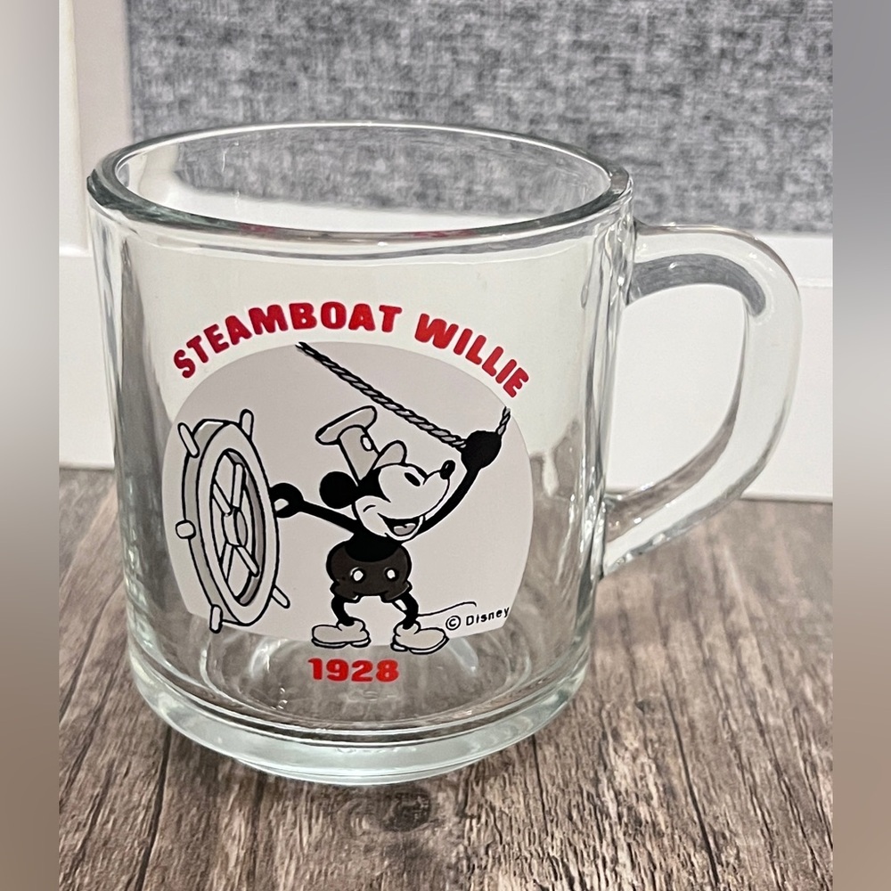 FINAL PRICE Anchor Hocking Steamboat Willie 1928 Mickey Mouse Mug Cup Disney